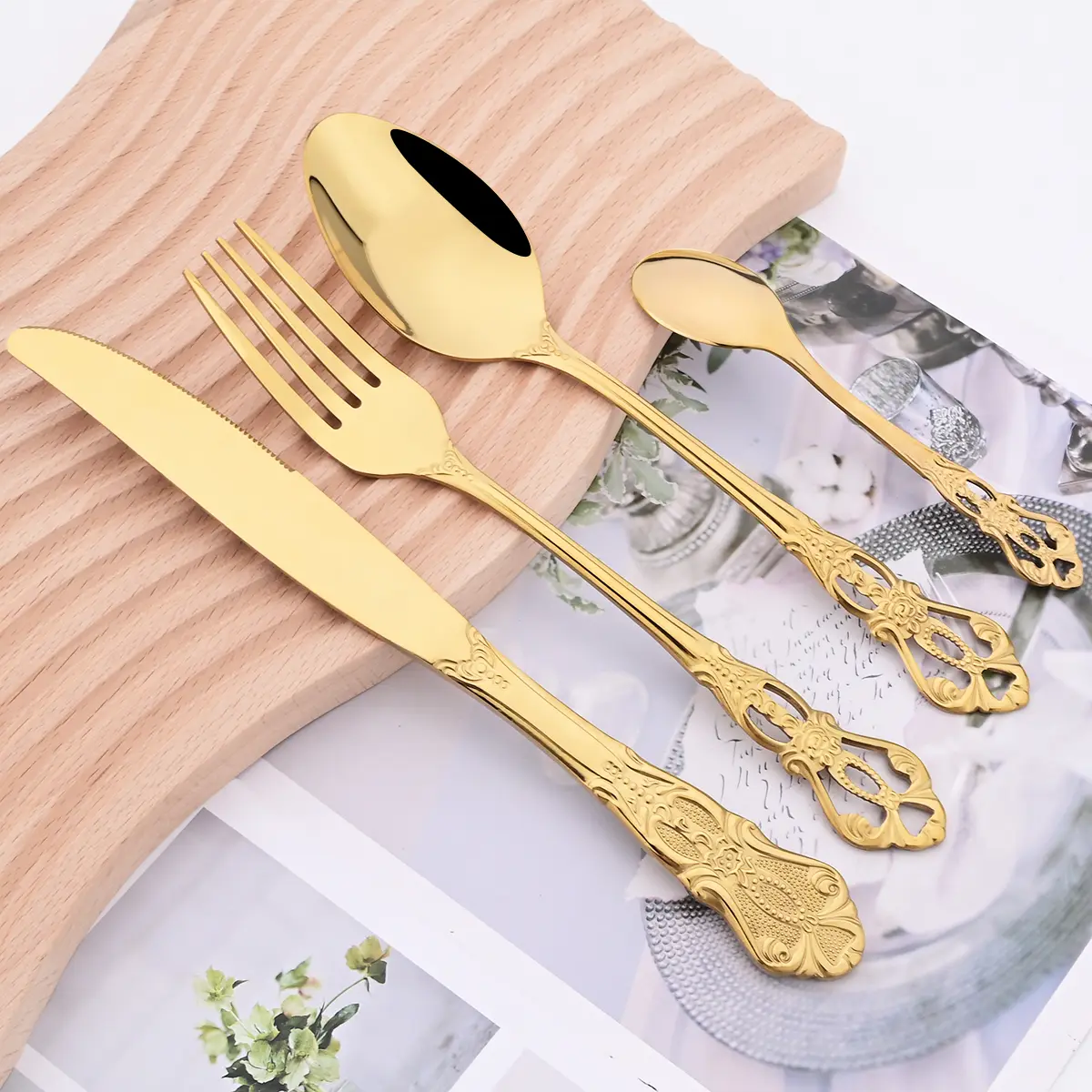 Mirror Retro Cutlery Set Stainless Steel ...