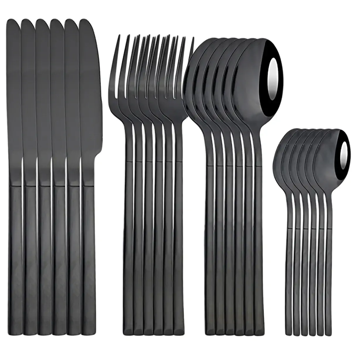 Cutlery Set Stainless Steel Black Cutlery ...