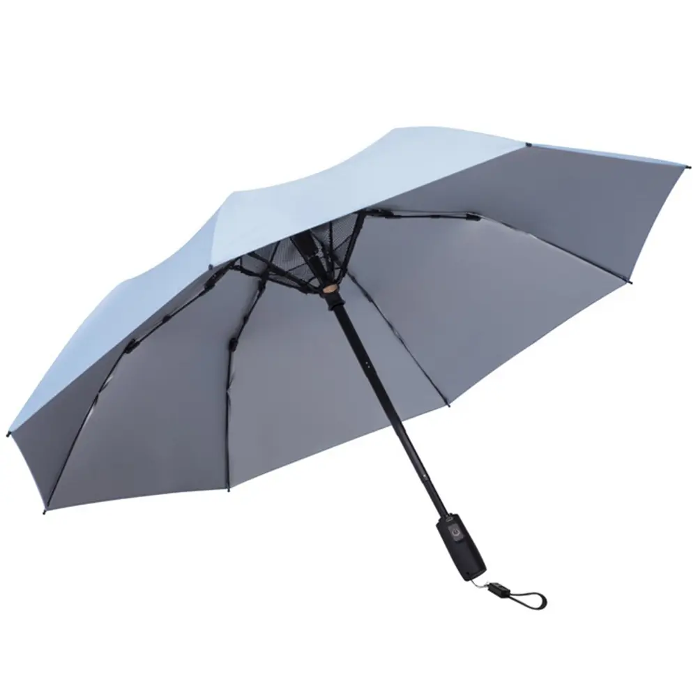 Umbrella with Fan USB Rechargeable Sunscreen ...