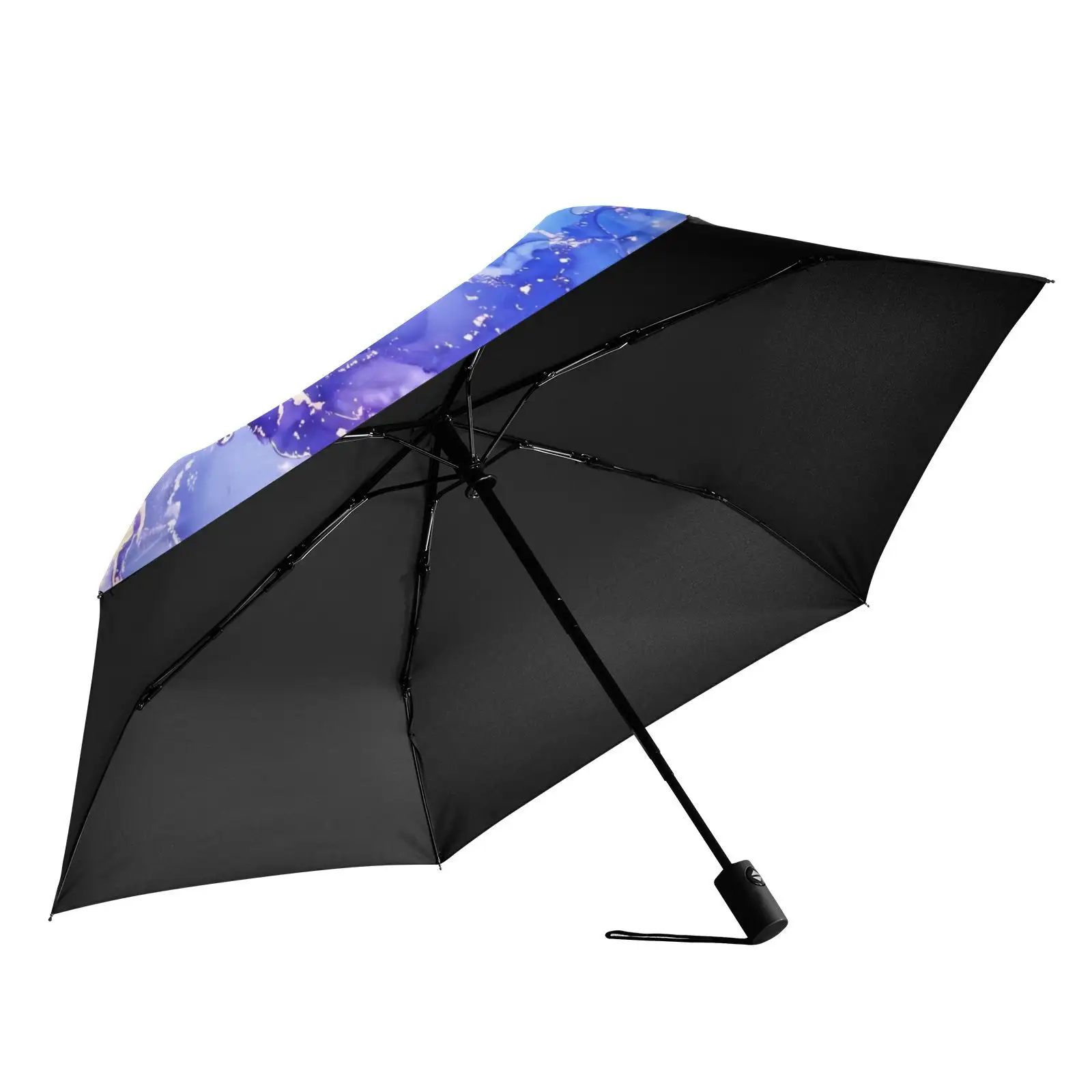 Three Folding Umbrella Rain Women Marble ...