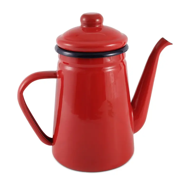 1.1L Enamel Coffee Pot Hand Tea ...