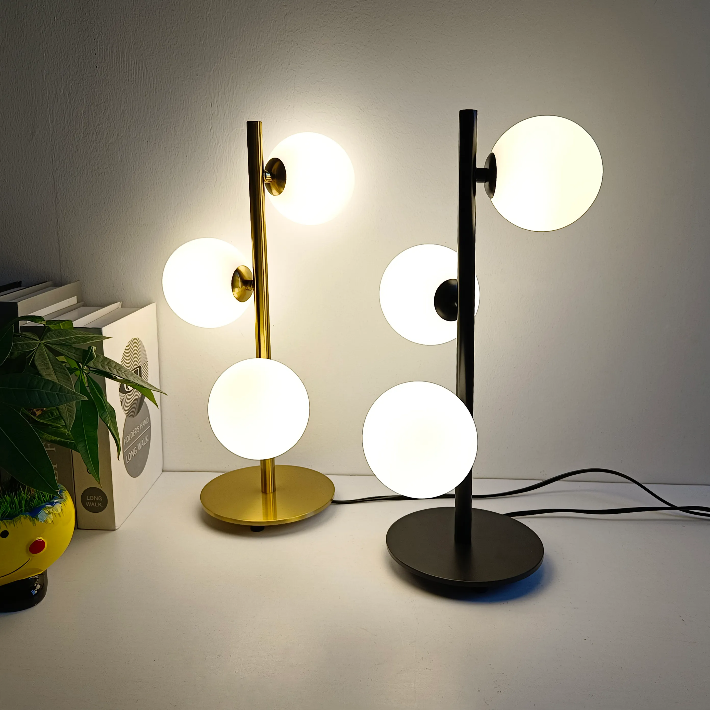 Contemporary Iron Finish Desk Lamp Charming ...