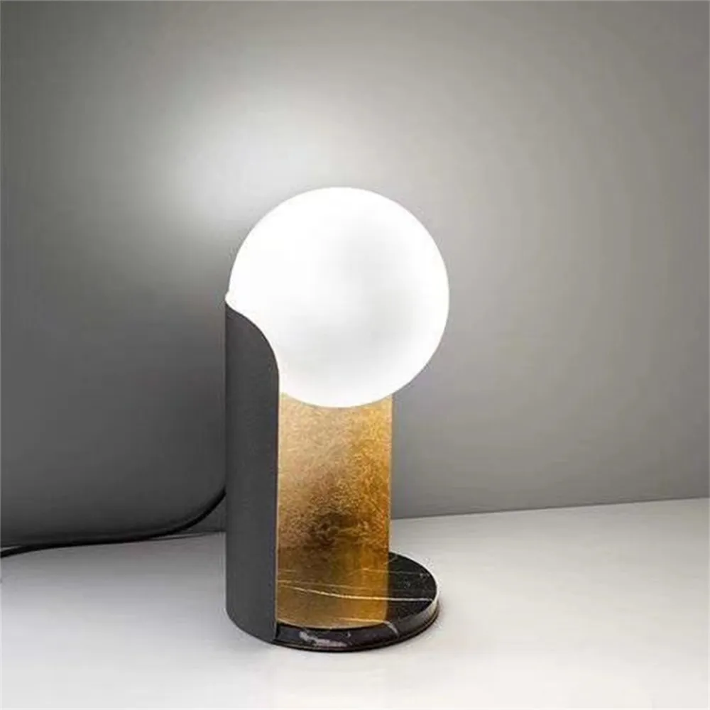 Table Lamps Nordic Lamp Modern Glass Shade Desk Li...