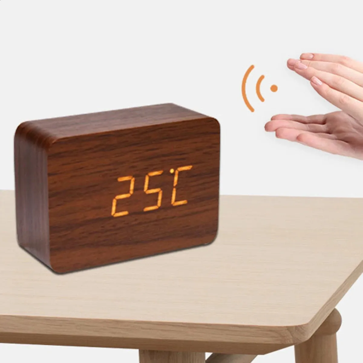 Fashion Alarm Clock LED Wooden ...