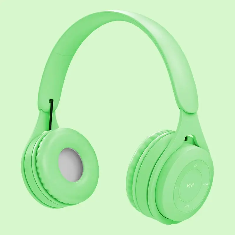 Wireless Bluetooth Headphones with Mic Wired Mode Gaming Headset MP3 Player Support Foldable Design