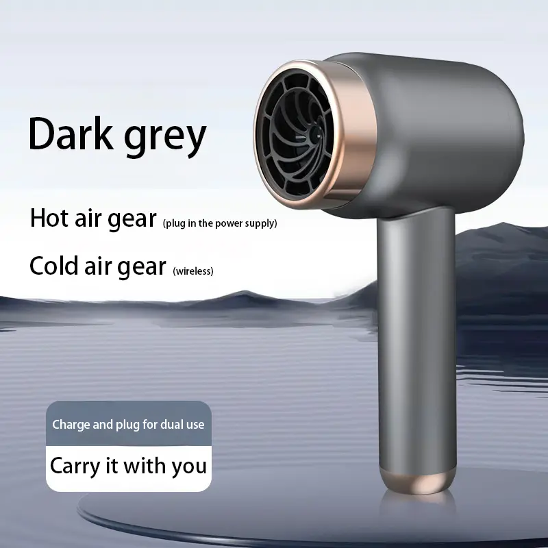 Wireless Rechargeable High-Speed Negative Ion Hair Dryer Leafless Quick-Drying Blow Dryer for Home Hair Care