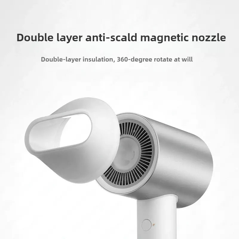 Double Ionic Hair Dryer with Magnetic Nozzle and Diffuser Portable Smart Electric Blow Dryer