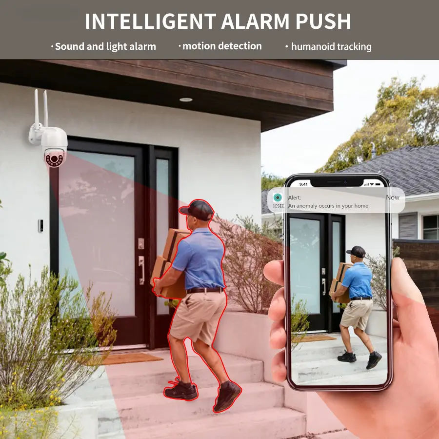 1080P HD Wireless Security Camera WiFi Baby Monitor with Color Night Vision, Human Detection, and Two-Way Audio