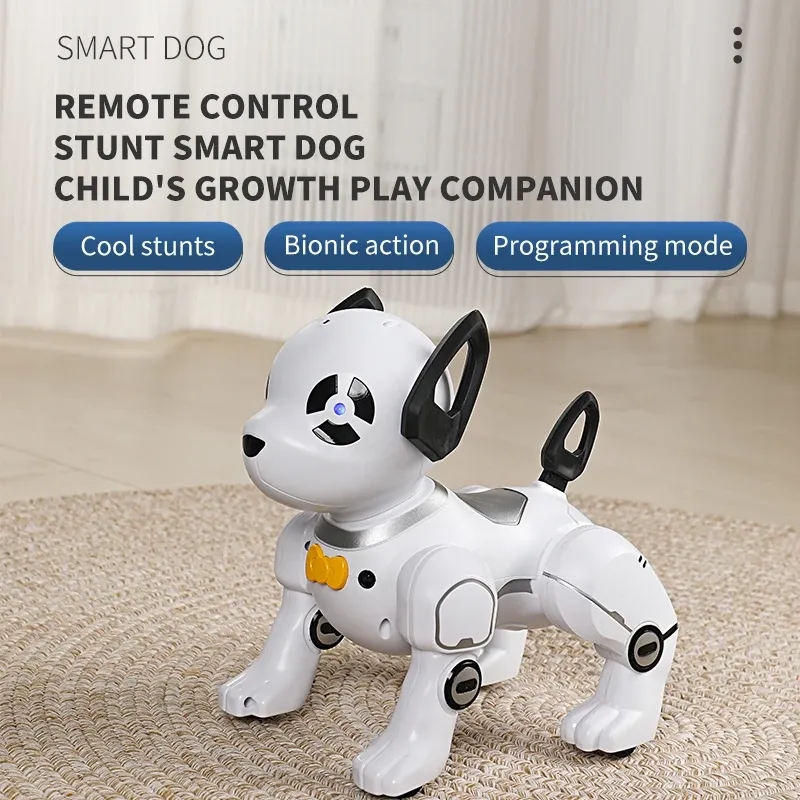 Smart Remote Controlled Robotic Dog Toy With Interactive Features And Stunts