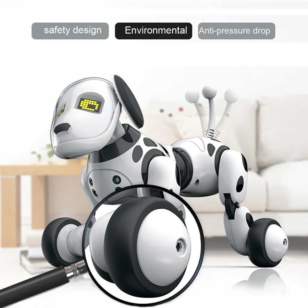 Remote Controlled Walking Robot Dog Toy For Kids With Educational Functions