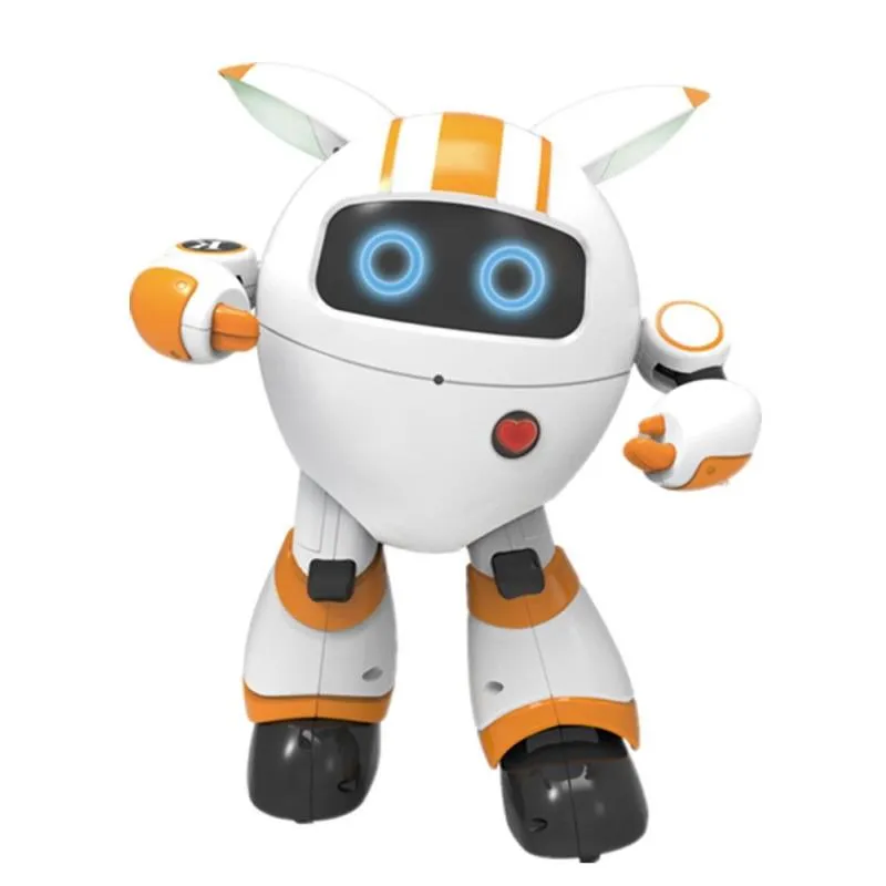 Interactive English Learning Robot Toy With LED Lights And Dancing Function