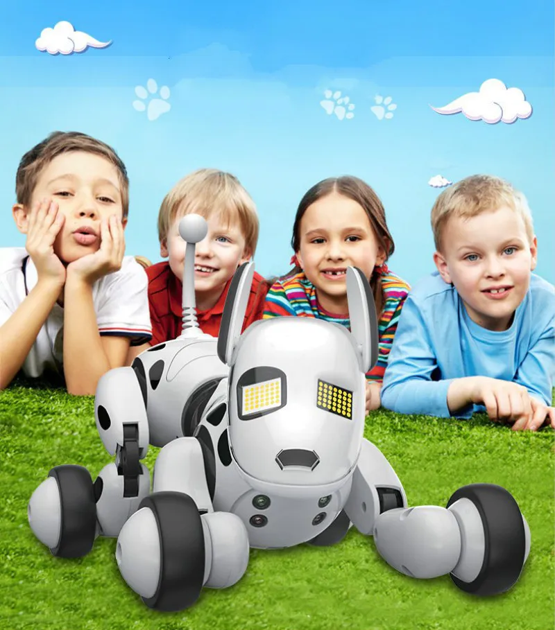 Remote Controlled Walking Robot Dog Toy For Kids With Educational Functions