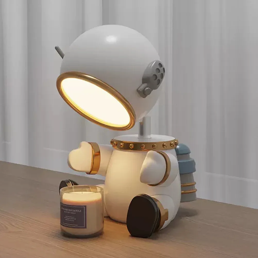 Electric Wax Melting Lamp In Robot Astronaut Design Dimmable Night Light With Timer Function