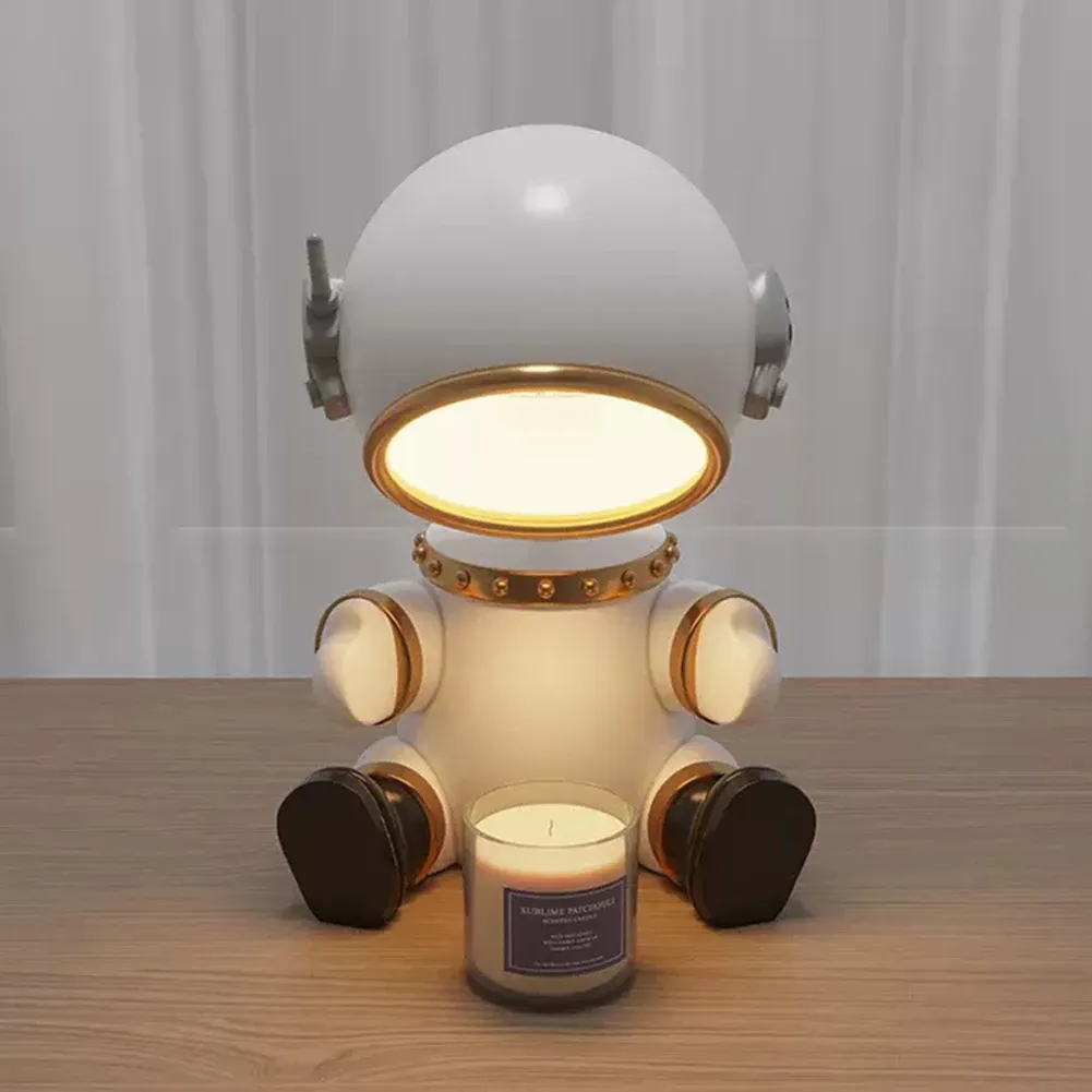 Electric Wax Melting Lamp In Robot Astronaut Desig...
