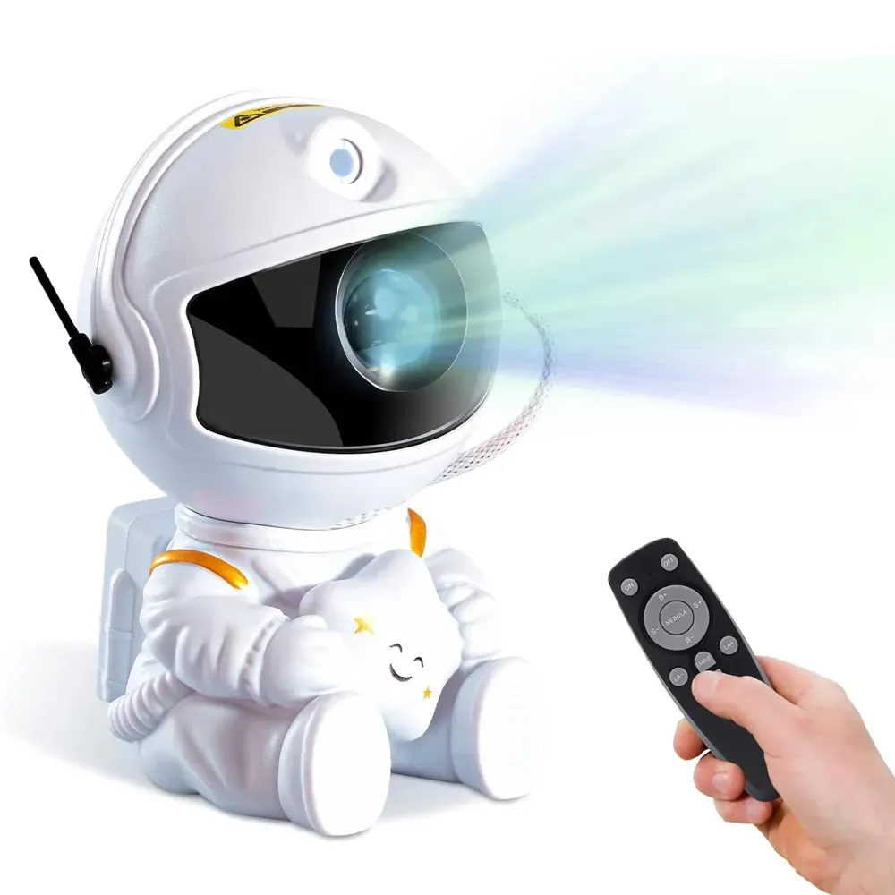 Astronaut LED Night Light With Starry Sky Projection For Bedroom Kids Party Gifts