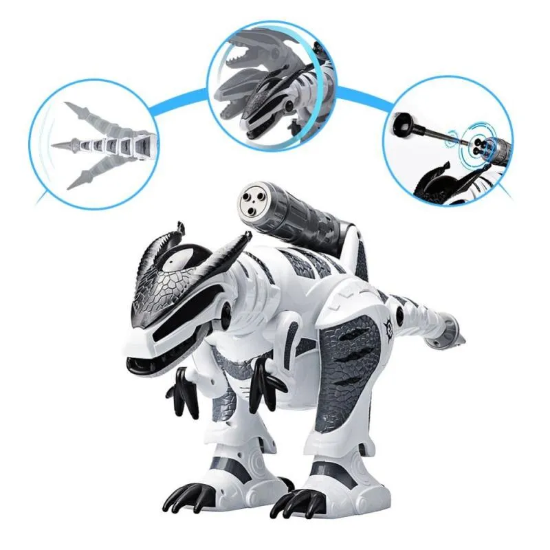 Remote Controlled Walking Dinosaur Toy With Intera...