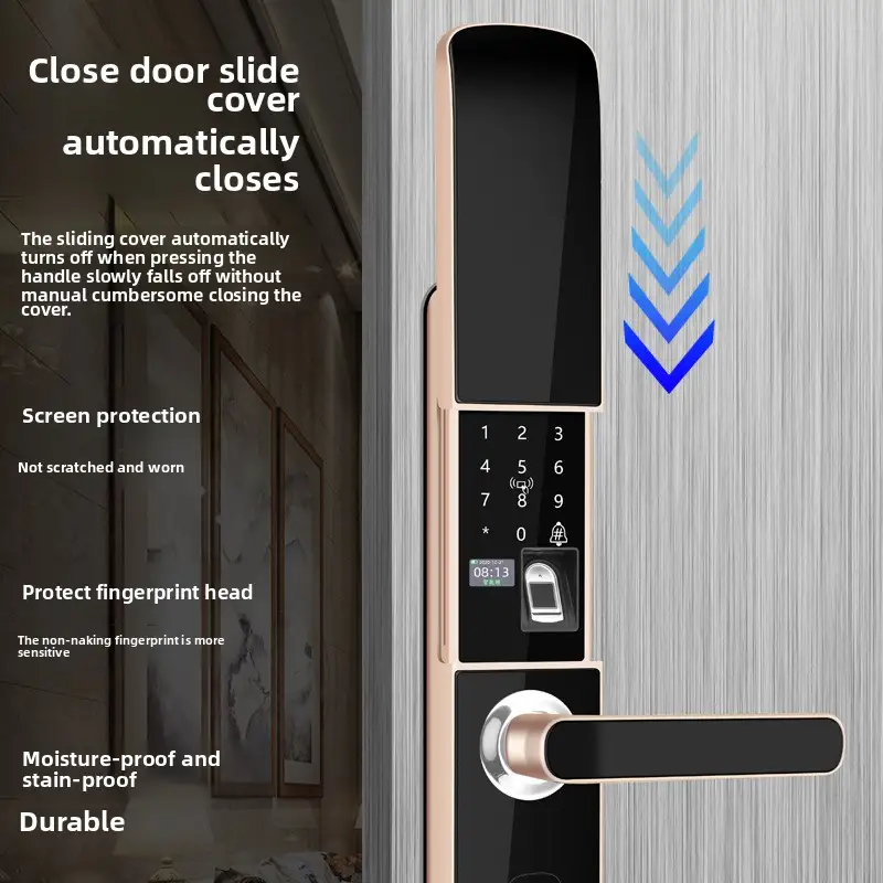 Fingerprint Door Lock Smart Keyless Entry Semi-Automatic Electronic Deadbolt for Home Security