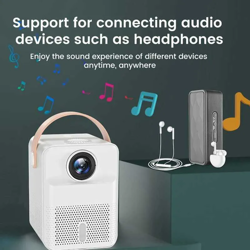 HD Home Theater Projector Bluetooth Beamer and Media Player for Video Playback