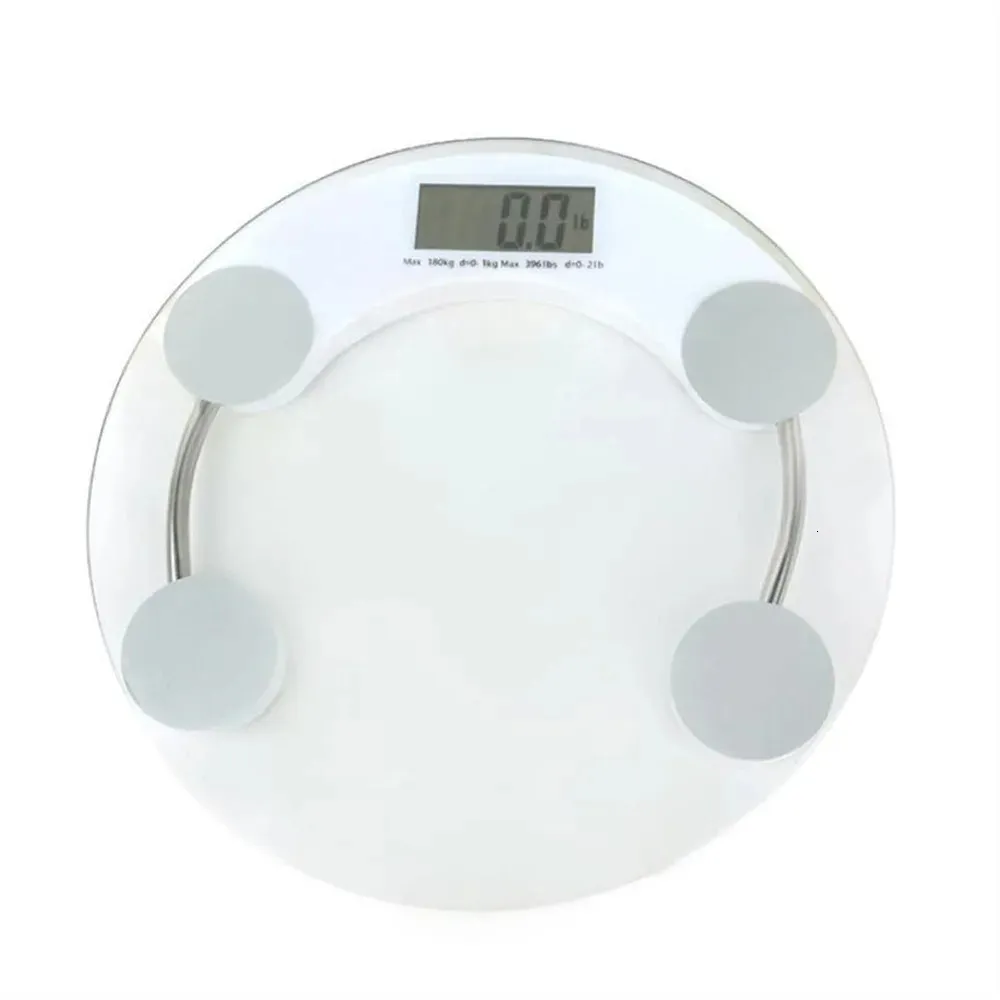 Digital Bathroom Scales 180KG Transparent Human Body Weighing Scale Toughened Glass LCD Electric