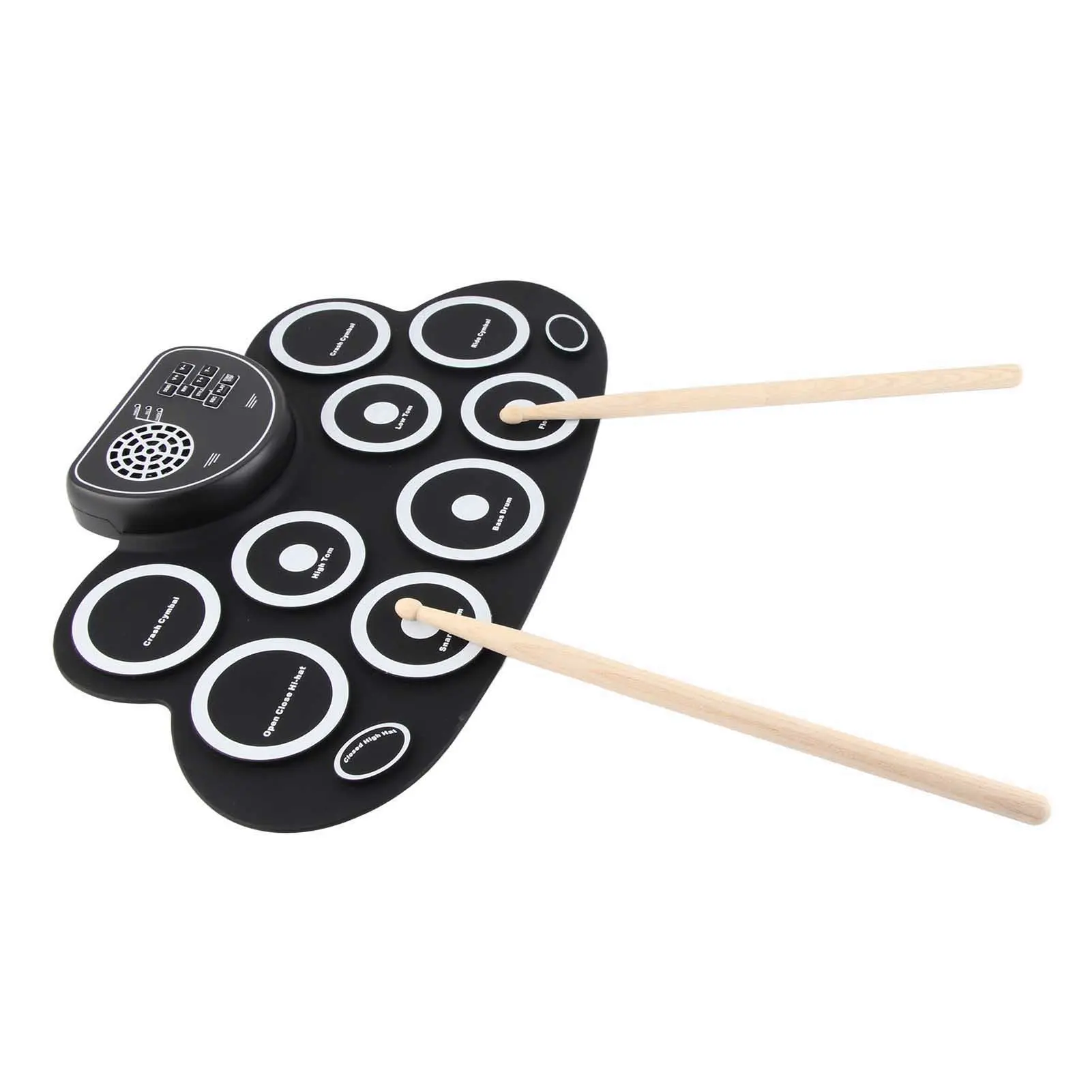 Drum Pads With Speakers Roll Up Drum Set Electroni...