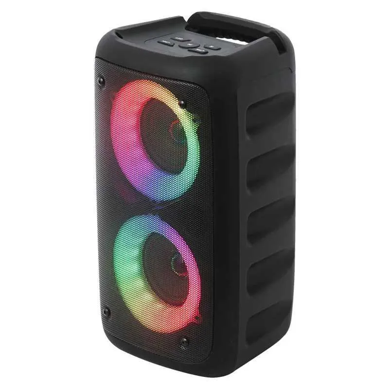 Karaoke Radio FM Bluetooth Speaker Portable Wireless With Microphone Lamp Machine Sound Box Music Subwoofer LED