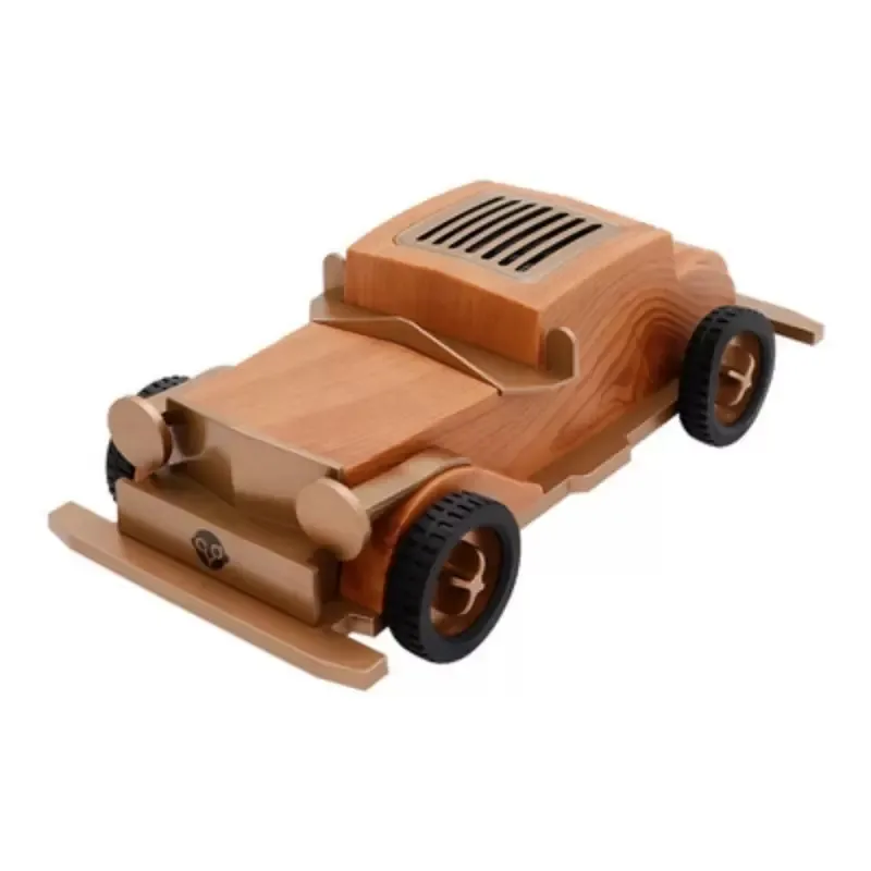 Bluetooth Speaker Wooden Retro Old Car Wireless Mini Sound Box with TF Card USB AUX FM Radio