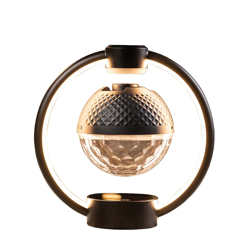 Levitating Bluetooth Speaker Night Light - Magnetic Floating Mood Lamp with FM/SD Card, Romantic Gift for Couples Bedroom Decor