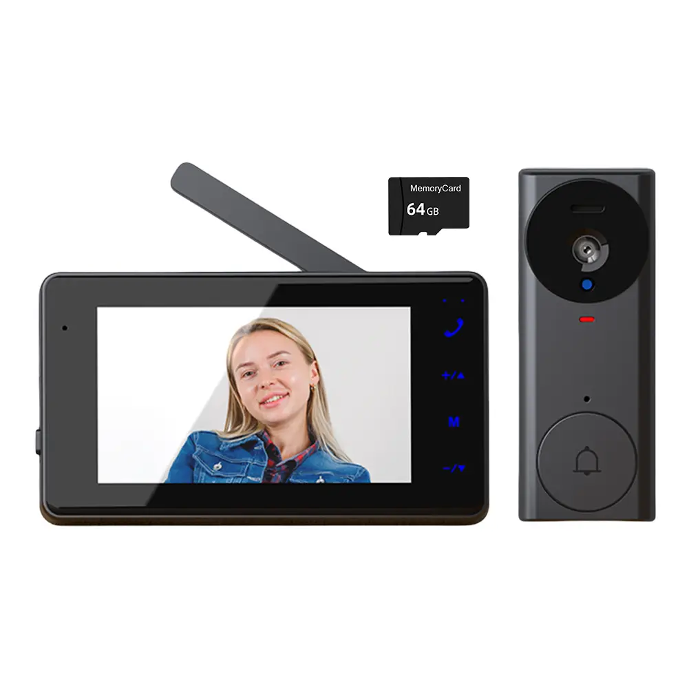 4.3 Inch Screen Wireless Video Doorbell 2.4G Wi-Fi Smart Video Doorbell Dual Communication Doorbell for Home Surveillance