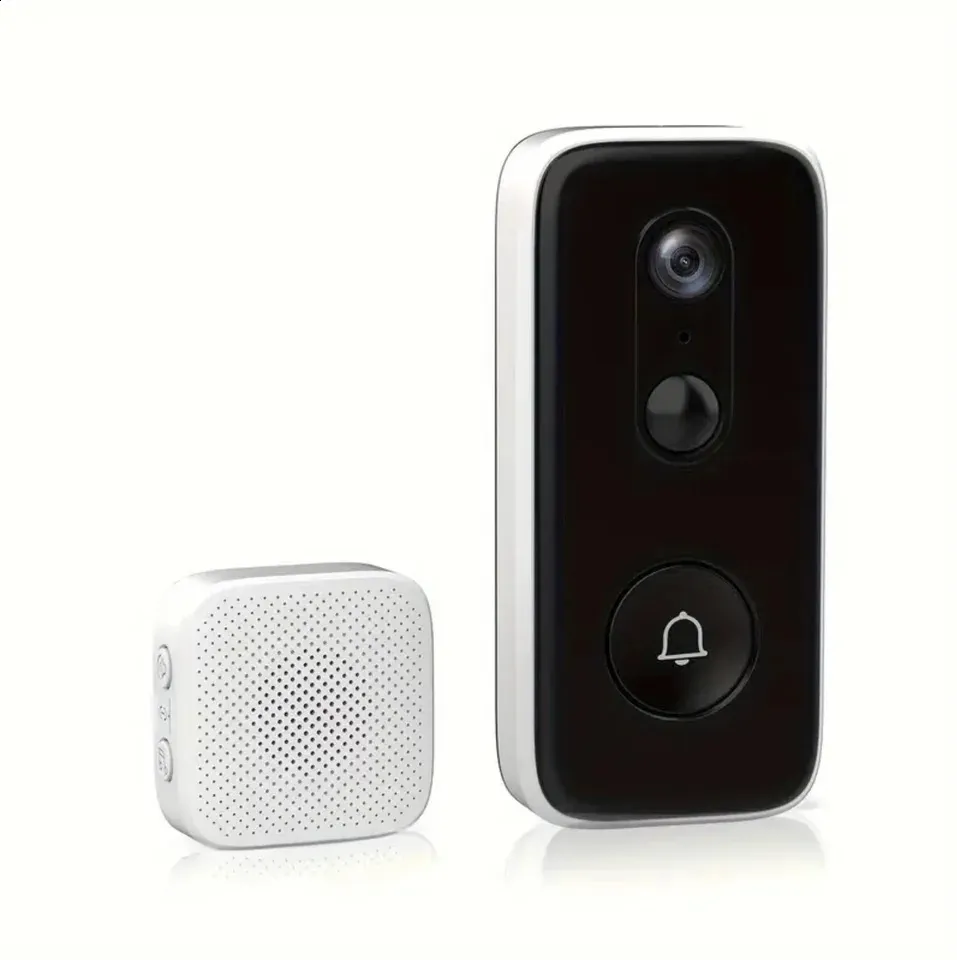 2K Wireless Doorbell Camera Intelligent Visual Home Intercom HD Night Vision 24G WiFi Rechargeable Security Door Doorb