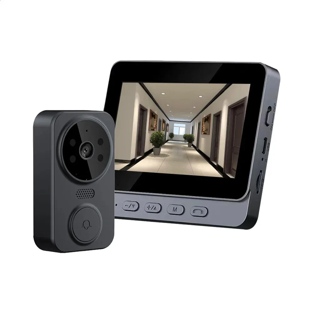 4.3-Inch Ips Screen 2.4g Wireless Visual Intercom Doorbell With Intelligent High-Definition Video Monitoring And Two-Way Intercom