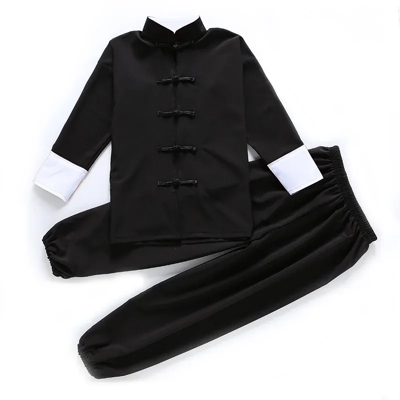 Children Kung Fu Uniform Clothing For Boys Girls Wushu Costume Top Pants Suit Set Tai Chi Folk Stage Outfit