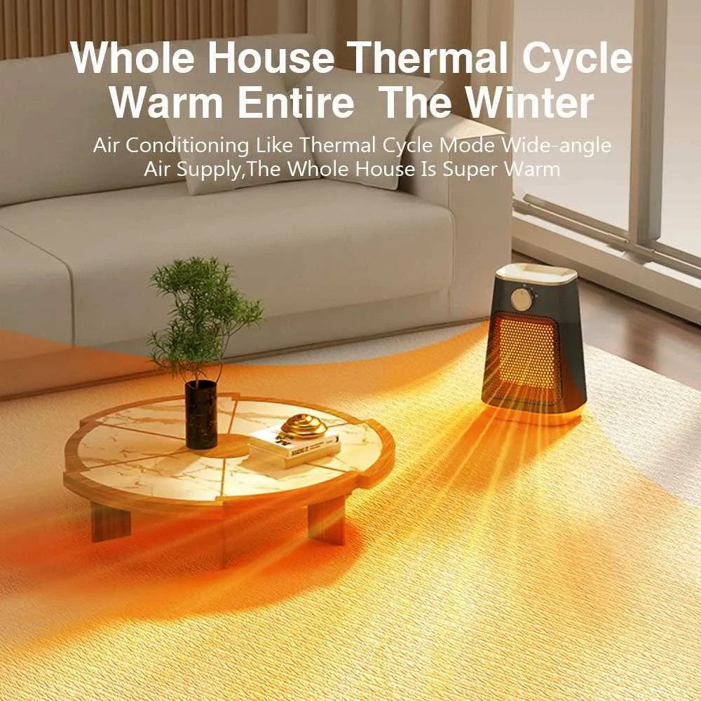 1500W Mini Desktop Space Heater Portable PTC Ceramic Electric Fan Heater 110/220V Winter Room Warmer