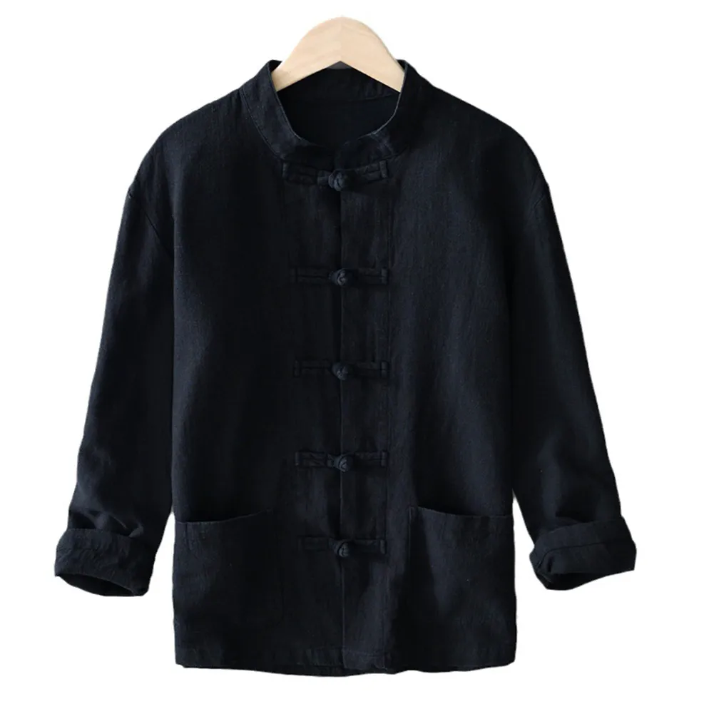 Men Traditional Kung Fu Tai Chi Coat Tang Suit Uniform Jacket Clothing