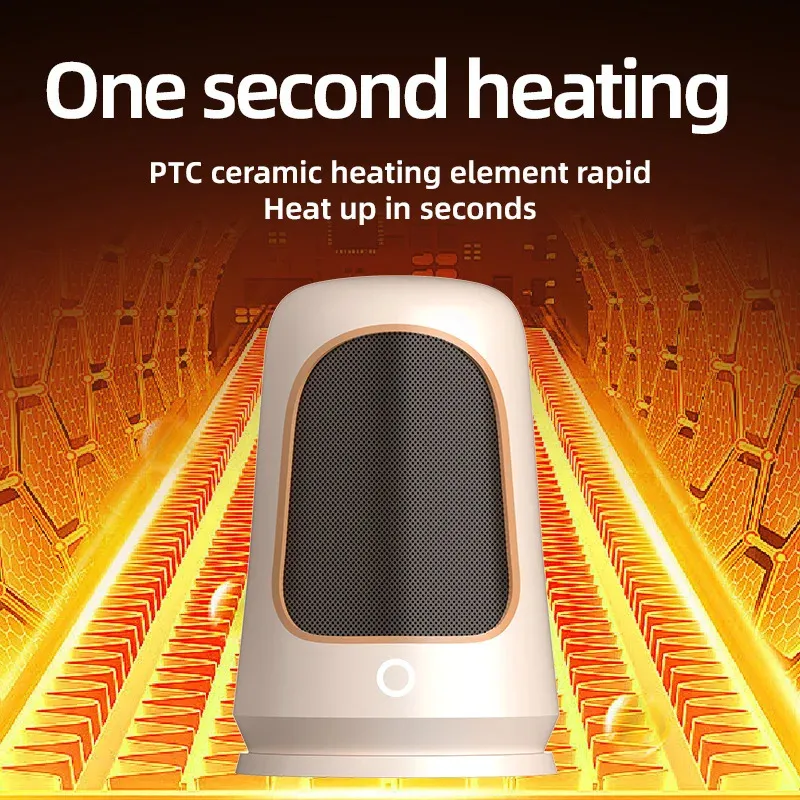 1200W Portable Desktop Electric Heater Home Foot Warmer Energy-Saving Bedroom Appliance