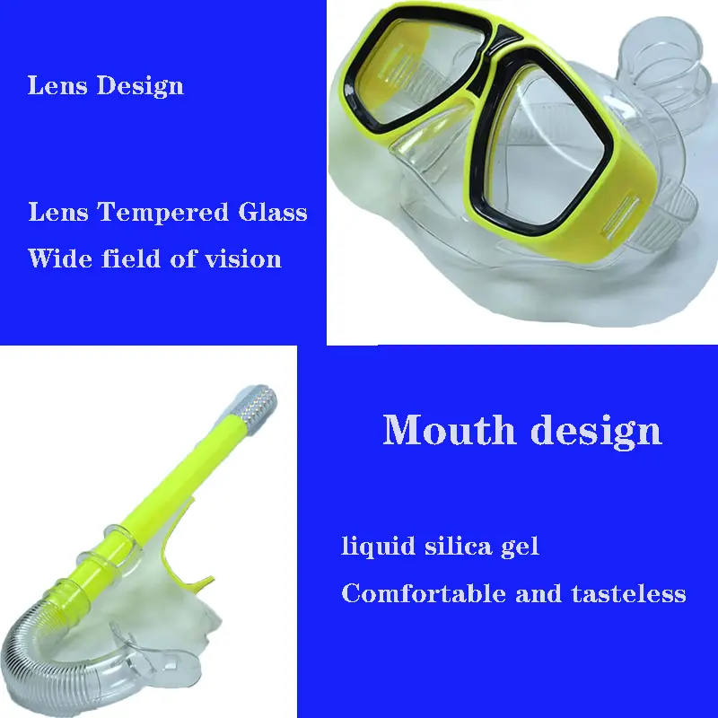 Big-Frame Swimming Goggles with Suction Cup and Call Tube for Adults and Children