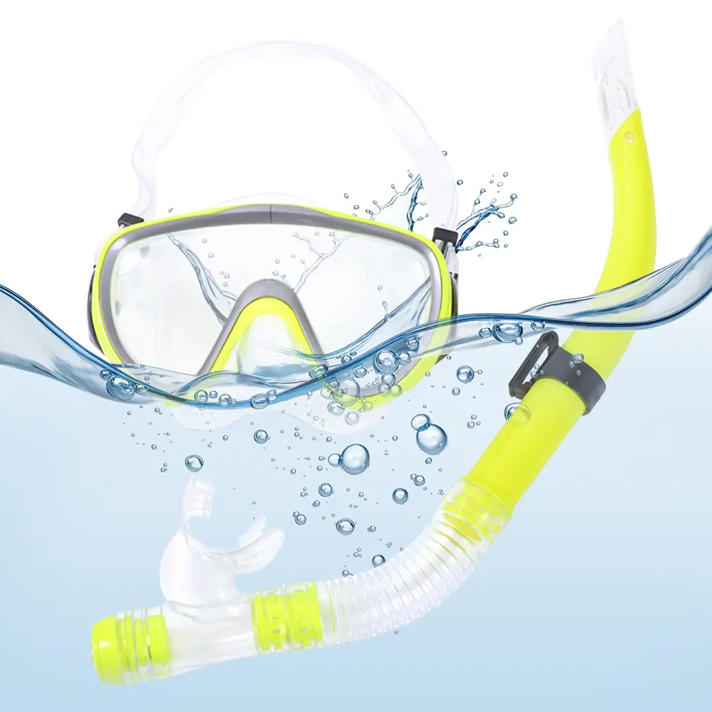 Adjustable Scuba Diving Mask No-Leak Snorkel Tube Anti-Fog for Underwater Exploration