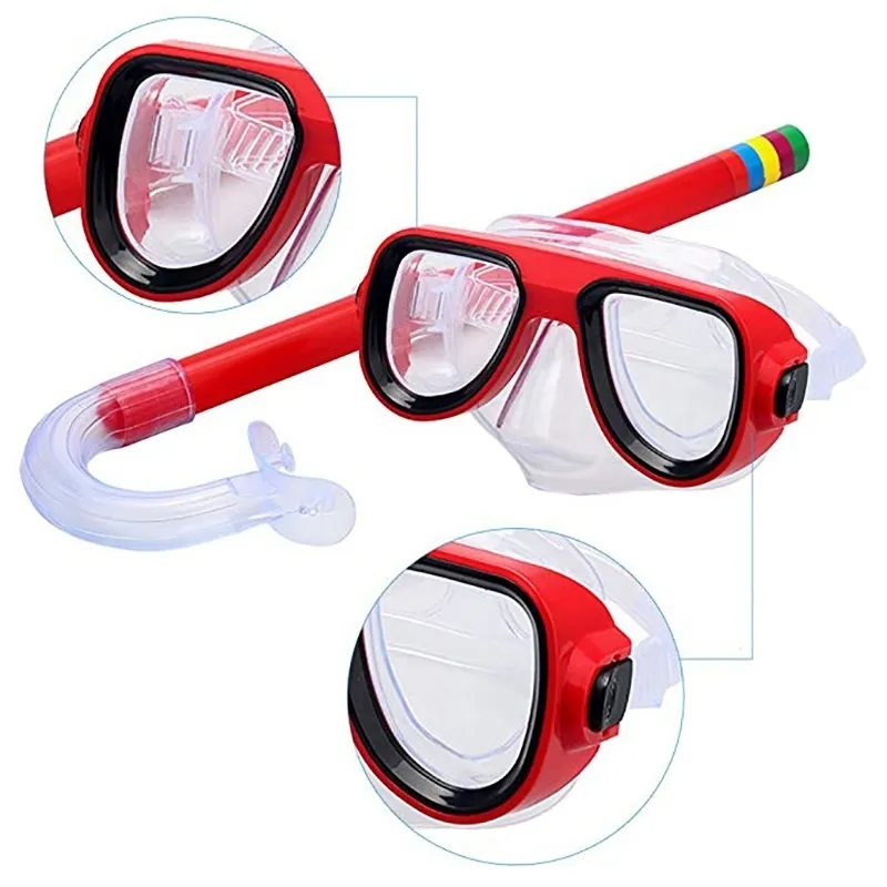 Child Swimming Goggles and Snorkel Set for Kids Sc...