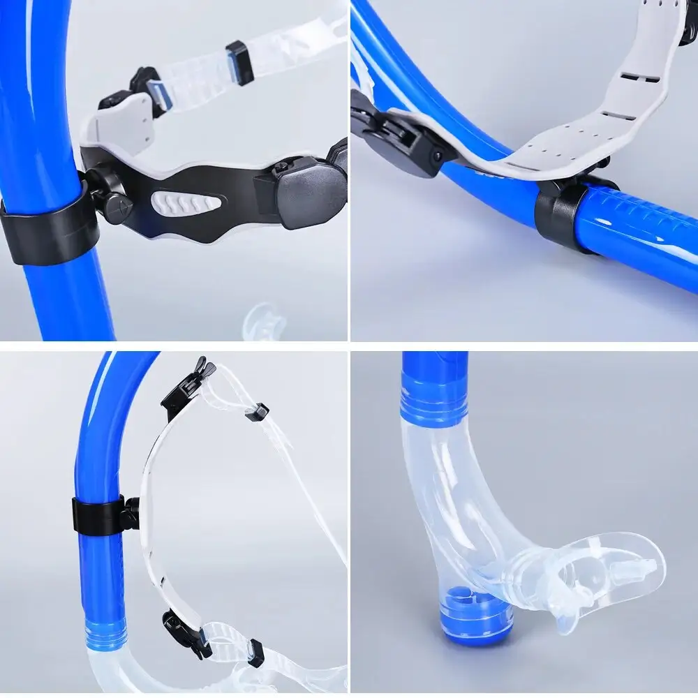 Center Mount Swim Training Snorkel with Comfort Mounted Silicone Mouthpiece for Junior Adult and Youth