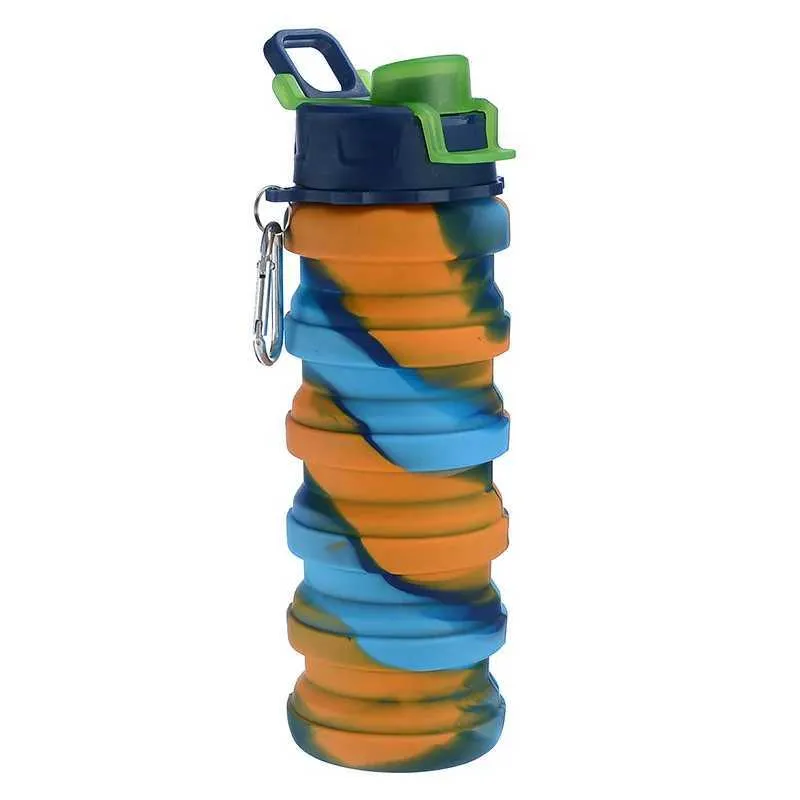 Creative Silicone Folding Water Cup Outdoor Portable Water Bottle Cycling Exercise High Acidity