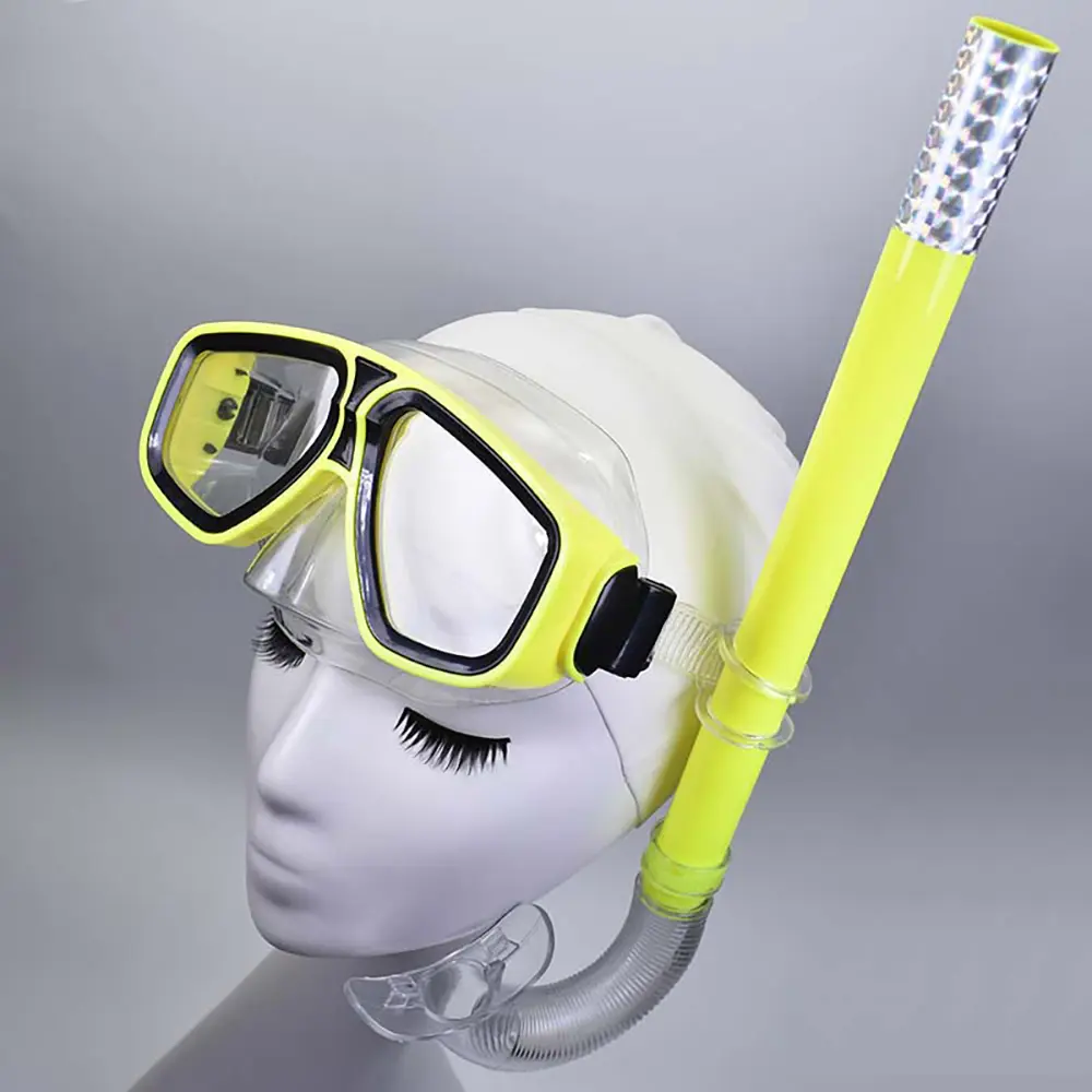 Big-Frame Swimming Goggles with Suction Cup and Call Tube for Adults and Children