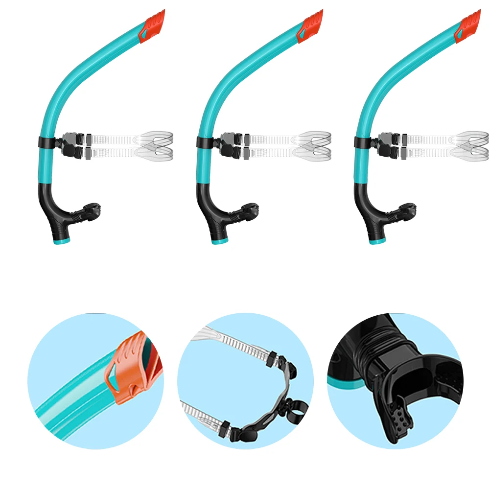 Semi-Dry Snorkel with Dry Top One-Way Purge Valve Silicone Mouthpiece for Adults