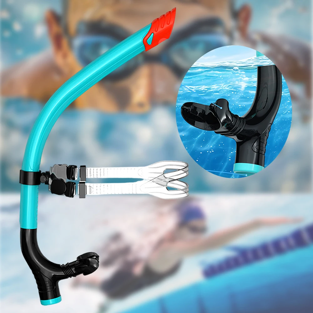 Semi-Dry Snorkel with Dry Top One-Way Purge Valve Silicone Mouthpiece for Adults