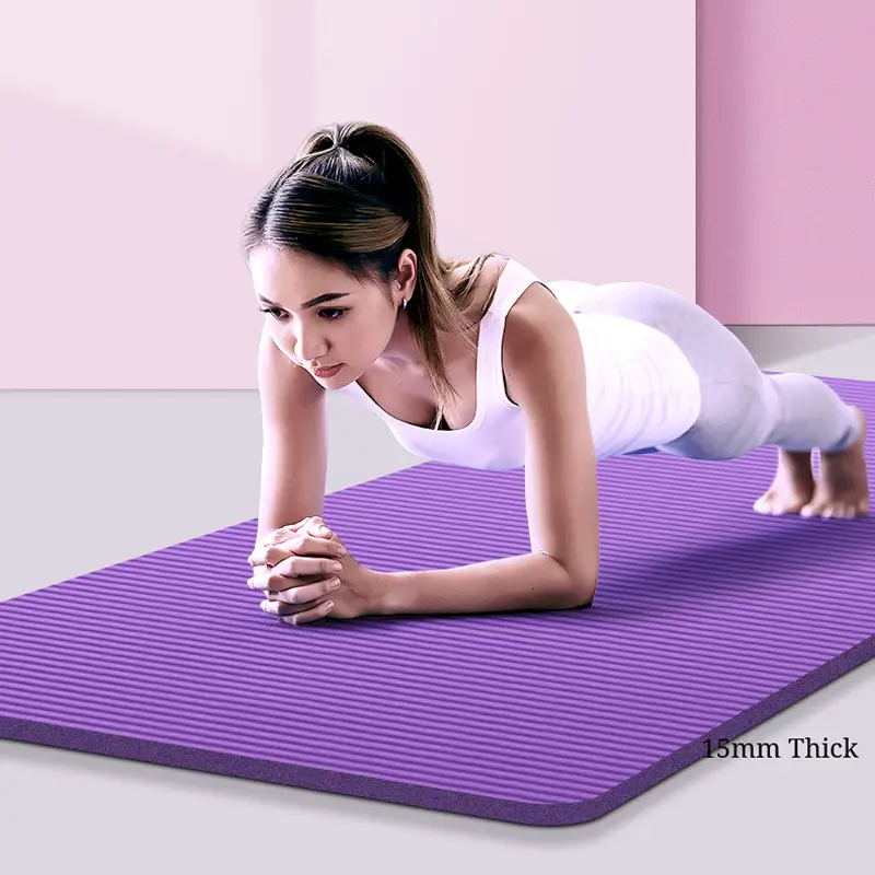 Yoga Mat With Positioning Line Non-Slip Carpet Mat Fitness Gymnastics Mat Pilates Fitness Belt Exercise Mat