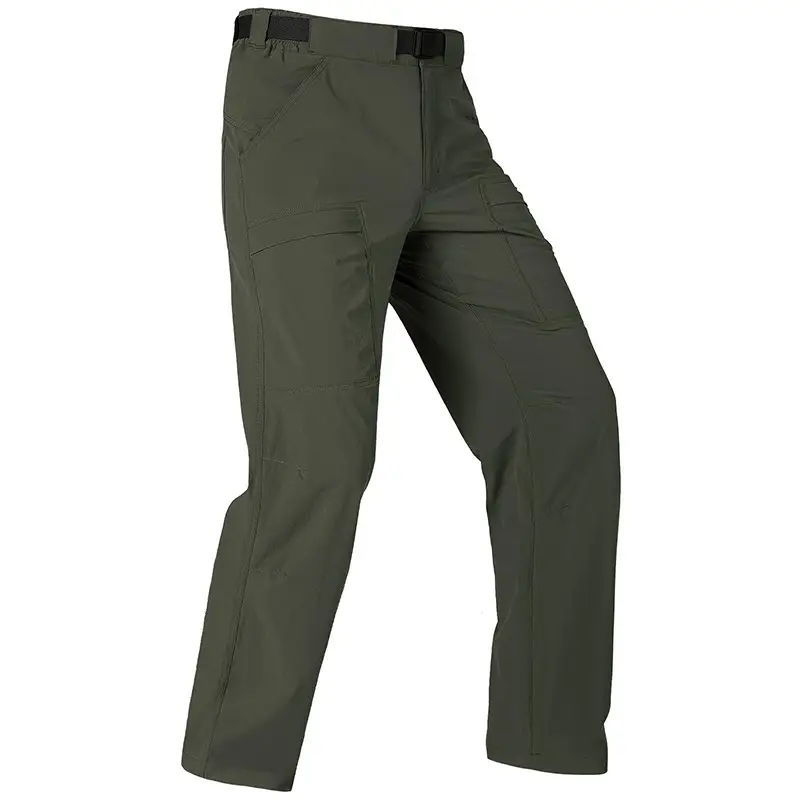 Men's Summer Quick-Dry Cargo Pants Lightweight Multi-Pocket Stretch Outdoor Hiking Trousers