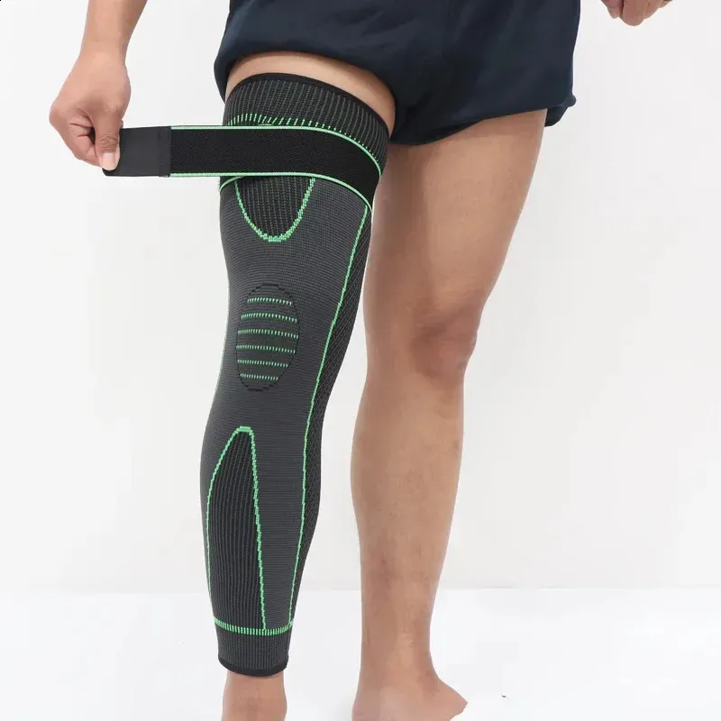 Compression Knee Pads Support Lengthen Stripe Sport Sleeve Arthritis Joint Pain Protector Elastic Kneepad Brace
