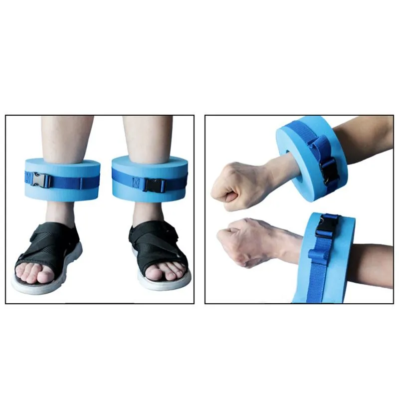 Foam Swim Discs Aquatic Cuffs for Arm Ankle Wrist Water Resistance Buoyancy Training Aid