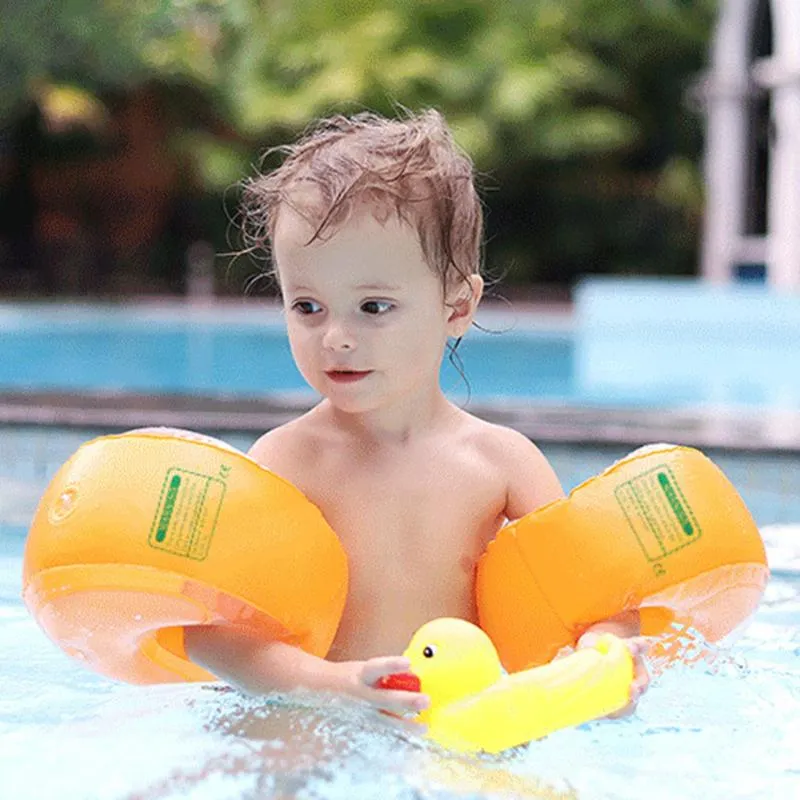 Inflatable Children’s Life Vest Arm Rings Pool Float Circle Sleeves Buoyancy Aid for Boys Girls and Adults