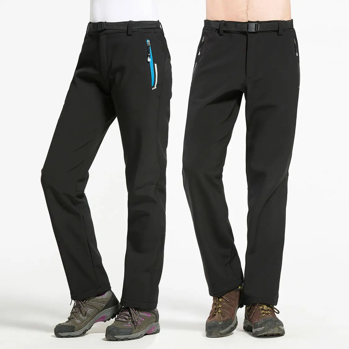 Men Winter Hiking Pants Waterproof Softshell Sports Thick Windproof Outdoor Trousers