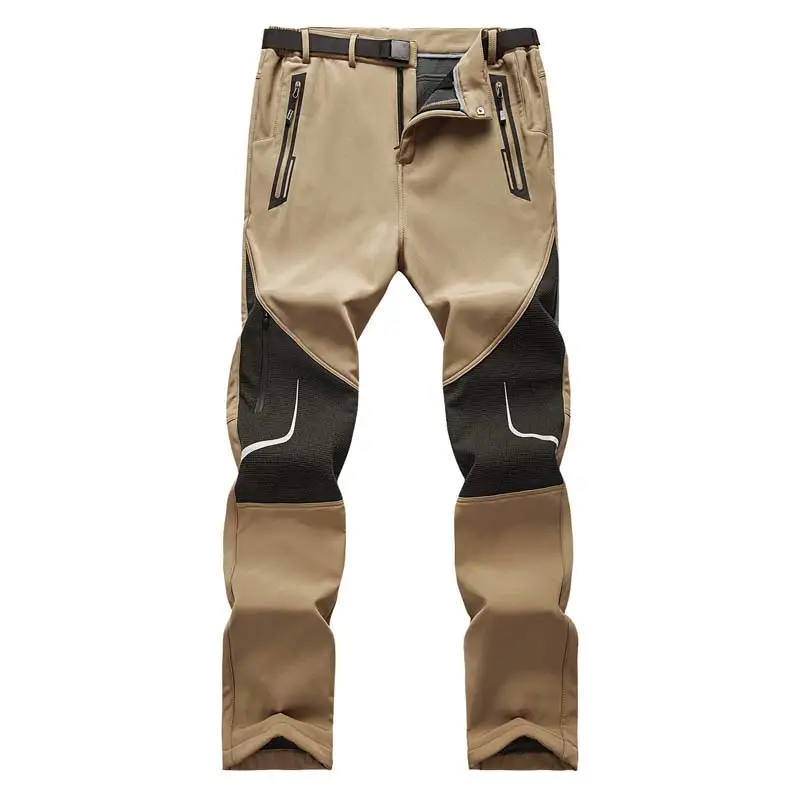 Stretch Men Hiking Pants Winter Thick Waterproof T...