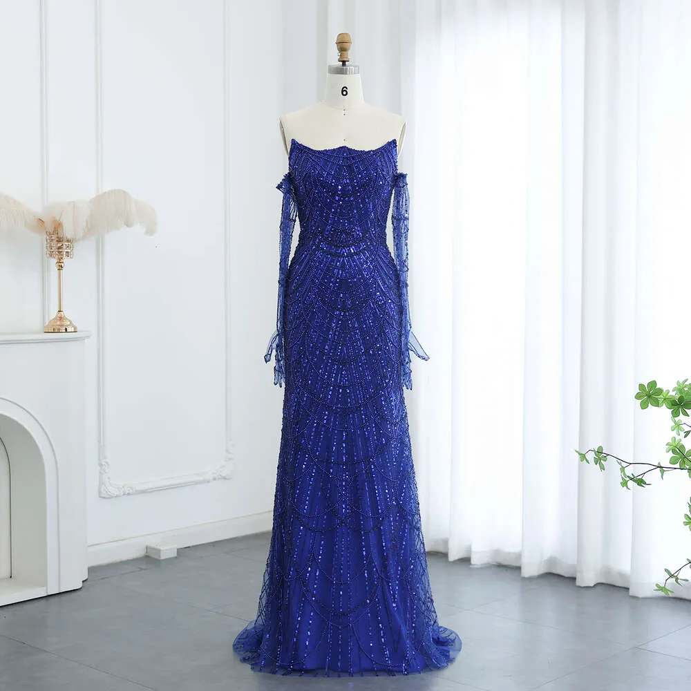 Mermaid  Evening Dresses with Gloves Elegant Women specialParty Gowns
